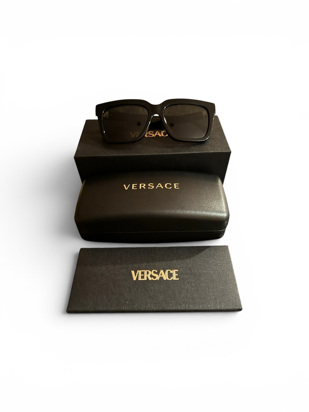 Versace Medusa Plaque Sunglasses with Gold Accents